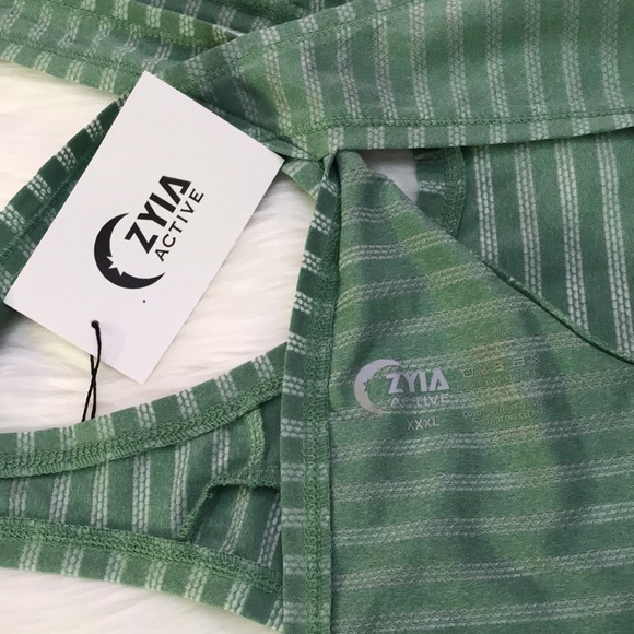 ♦️3XL Zyia | Forest Green Nimbus Split Back Tank | NWT - Picture 10 of 12